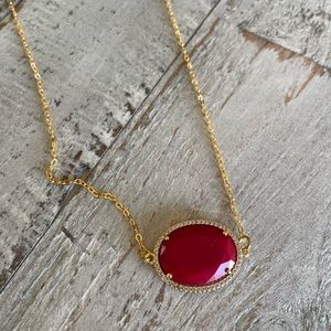 Red Crystal pendant necklace